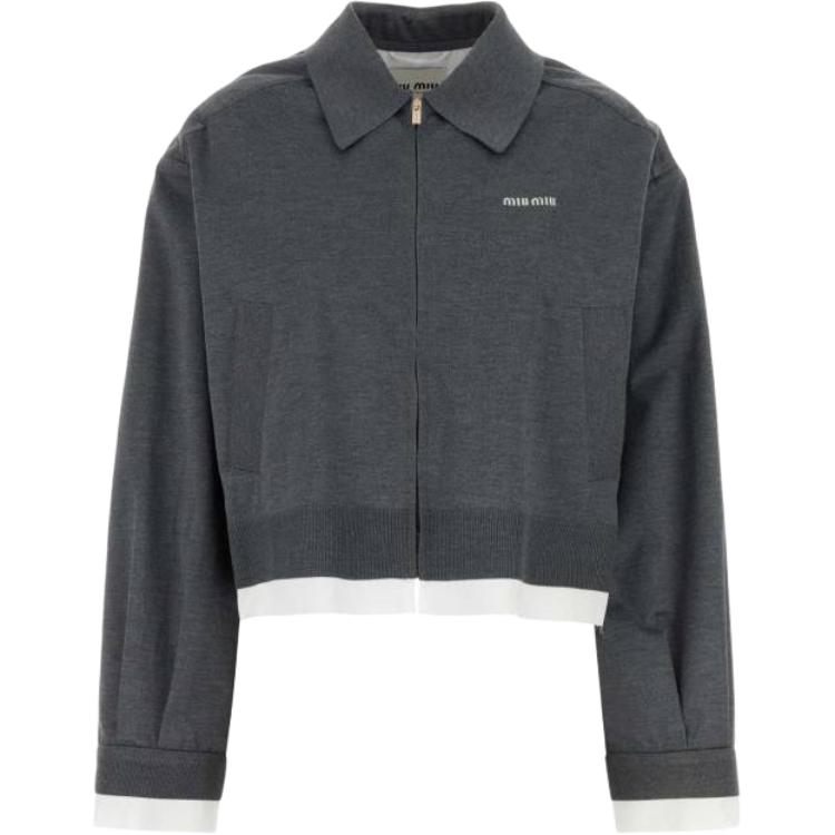 (Women) Miu Miu Silk Collar Long Sleeve Jacket ML1131-15Q9-F0I13-S-OOO