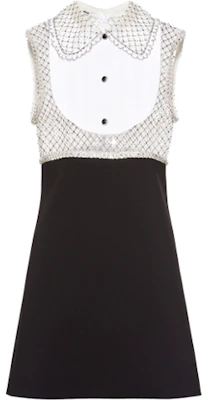 (W) MIU MIU无袖撞色镂空连衣裙配彼得潘领 MF4479-1Z8A-F0002 Order (W) MIU MIU无袖撞色镂空连衣裙配彼得潘领 MF4479-1Z8A-F0002