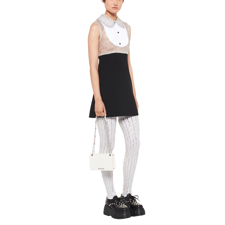 Lookbook (W) MIU MIU无袖撞色镂空连衣裙配彼得潘领 MF4479-1Z8A-F0002