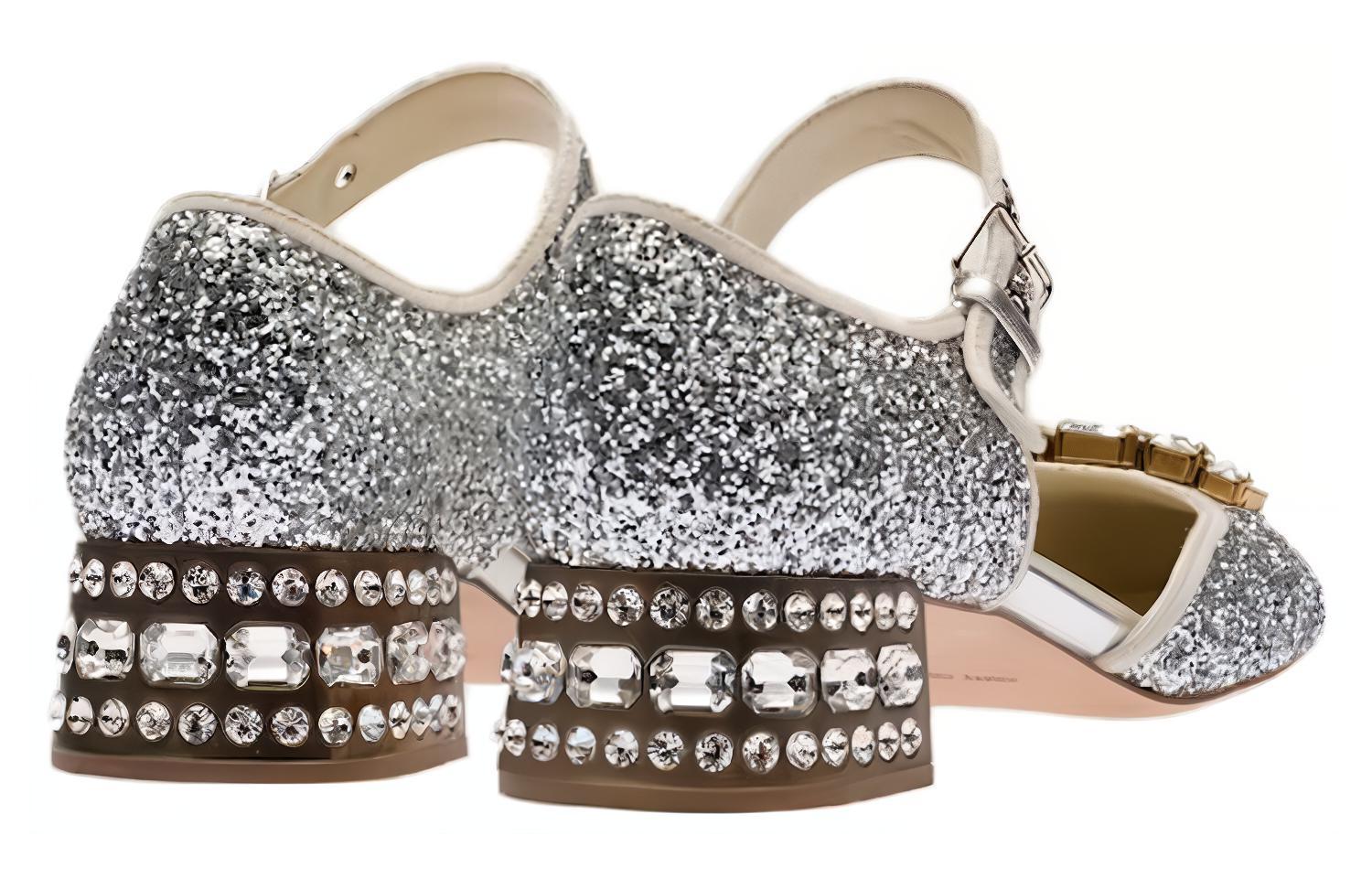 Order MIU MIU 缪缪 歐美小眾 時尚涼拖 女款 銀色