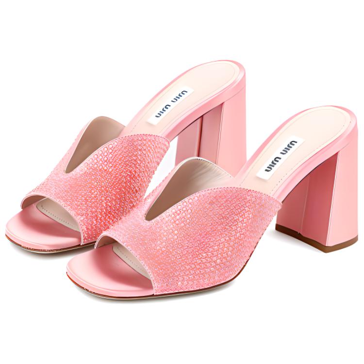 (W) MIU MIU Slip-On 'Fashion Pink Slides' 圖 3