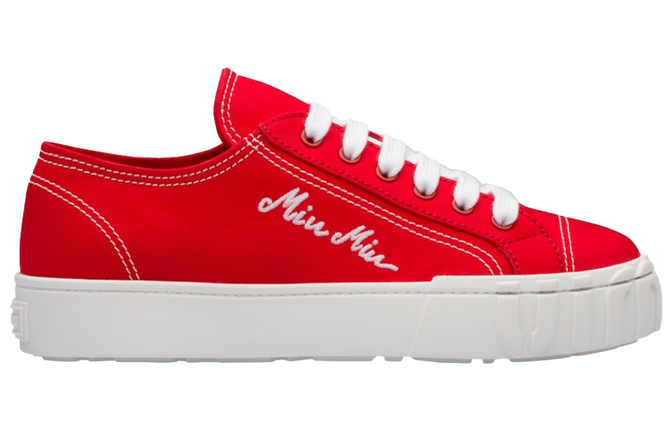 (W) MIU MIU Sneakers 'Red Tweed' 圖 2