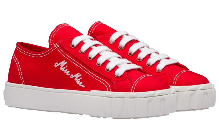 (W) MIU MIU Sneakers 'Red Tweed' 圖 3
