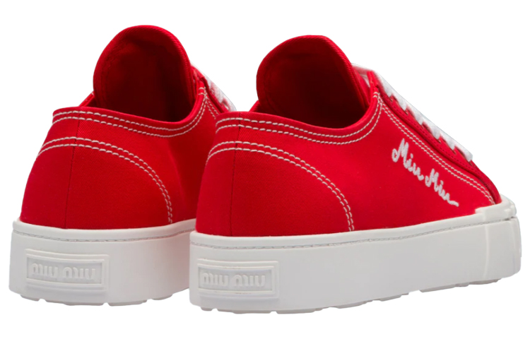 (W) MIU MIU Sneakers 'Red Tweed' 圖 4