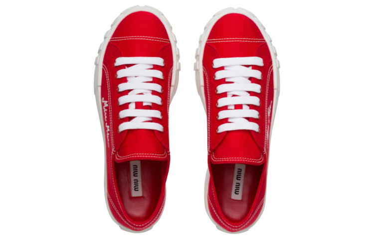 (W) MIU MIU Sneakers 'Red Tweed' 圖 5