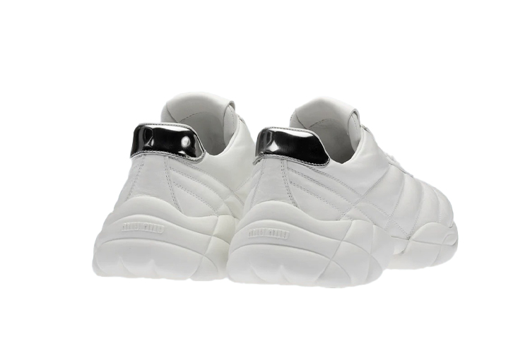 (W) MIU MIU Soft Lamb Leather Sneakers 'White Fashion' 圖 5