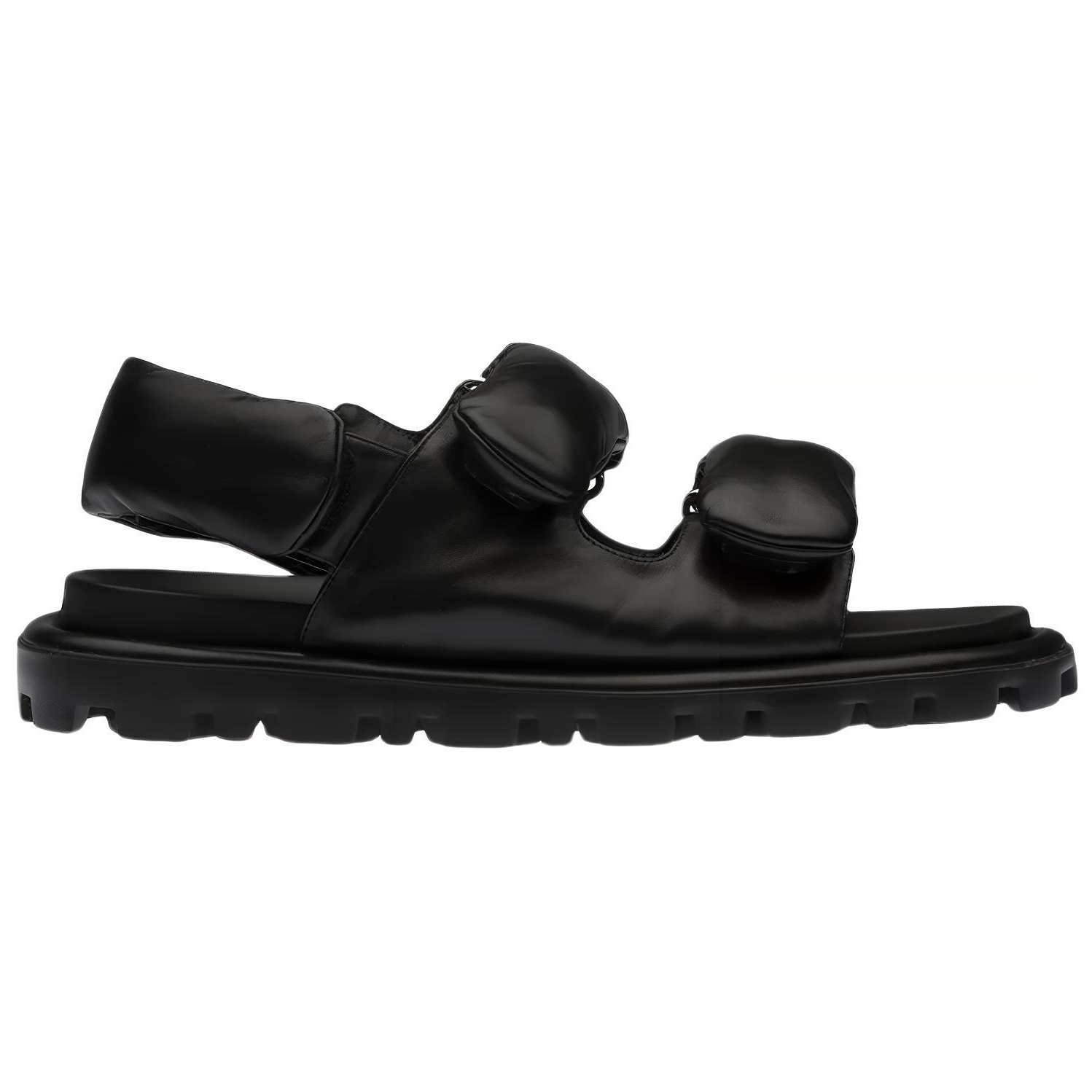 (W) MIU MIU Soft Lambskin Lined Sandals 'Black' 圖 2