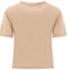 Lookbook (W) Camiseta MIU MIU Beige Sólido Slim Fit Manga Corta Cuello Redondo. MJN467-137L-F0627