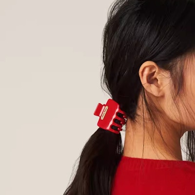 (Women) MIU MIU Solid Color Hair Clip for Women - Multicolor. 5IF148_2CRC Lookbook (Women) MIU MIU Solid Color Hair Clip for Women - Multicolor. 5IF148_2CRC