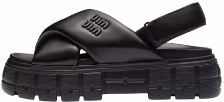 (Women) MIU MIU Sporty Nappa Leather Sandal 'Black' 5X879D-77F-F0002-F-050 (Women) MIU MIU Sporty Nappa Leather Sandal 'Black' 5X879D-77F-F0002-F-050