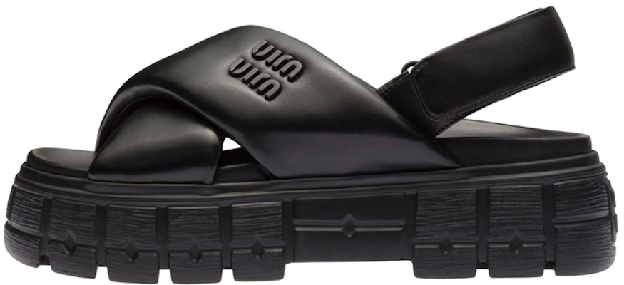(W) Sandales MIU MIU Sporty en Cuir Nappa Noir 5X879D-77F-F0002-F-050 Buy (W) Sandales MIU MIU Sporty en Cuir Nappa Noir 5X879D-77F-F0002-F-050