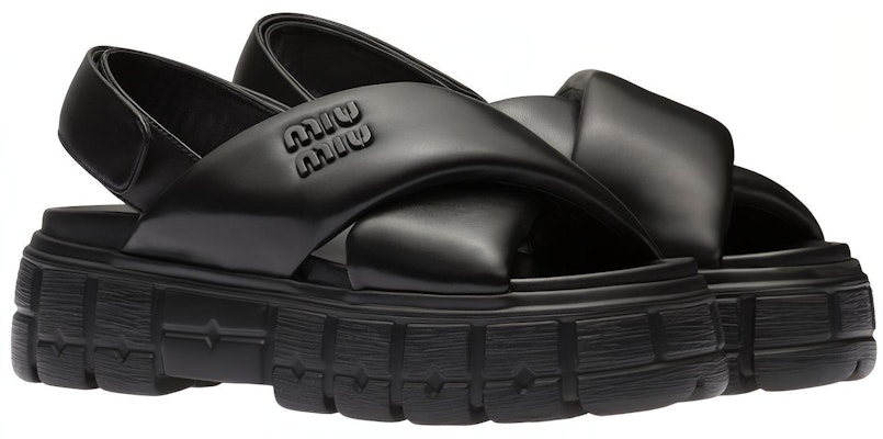 (W) Sandal Kulit Nappa MIU MIU Sporty 'Hitam' 5X879D-77F-F0002-F-050 Order (W) Sandal Kulit Nappa MIU MIU Sporty 'Hitam' 5X879D-77F-F0002-F-050