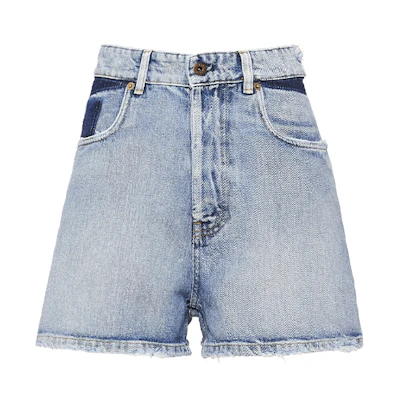 (Women) MIU MIU SS21 Bermuda Denim Shorts Blue Casual Style. GWP365-1IBO-F0076