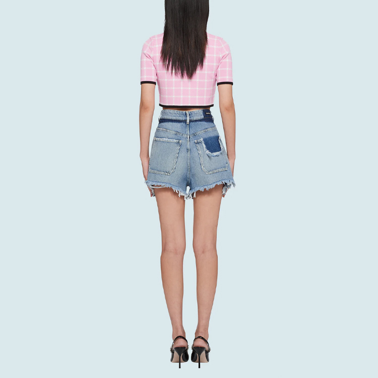 Shop (W) MIU MIU SS21 Bermudas Vaqueras Azules Estilo Casual. GWP365-1IBO-F0076