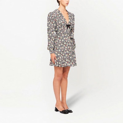 (W) MIU MIU SS21黑色印花长袖绉纱连衣裙 MF4136-1YS4-F0002 Purchase (W) MIU MIU SS21黑色印花长袖绉纱连衣裙 MF4136-1YS4-F0002