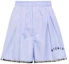 Buy (Women) MIU MIU SS21 Blue Printed Poplin Shorts MP1434-1YJJ-F0013
