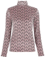 (Women) MIU MIU SS21 Embroidered Chenille Top Pink MT1648-1YX3-F0QV3 (Women) MIU MIU SS21 Embroidered Chenille Top Pink MT1648-1YX3-F0QV3