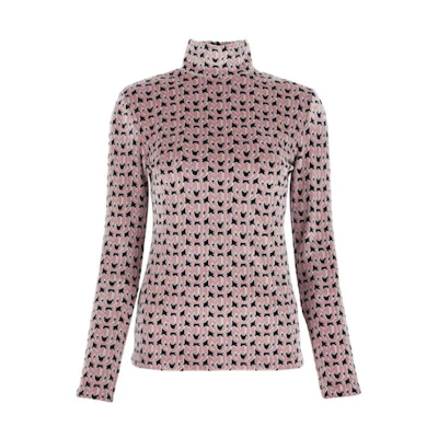 (Women) MIU MIU SS21 Embroidered Chenille Top Pink MT1648-1YX3-F0QV3