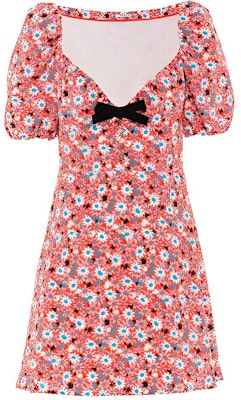 (W) MIU MIU SS21 粉色印花蝴蝶结V领短袖连衣裙 女款 MF4238-1YS4-F0011 Buy (W) MIU MIU SS21 粉色印花蝴蝶结V领短袖连衣裙 女款 MF4238-1YS4-F0011