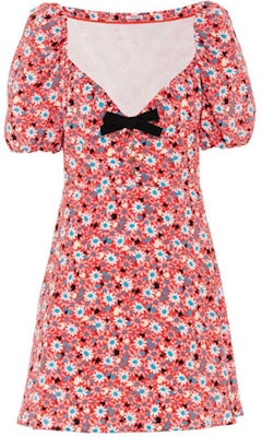 (W) MIU MIU SS21 粉色印花蝴蝶结V领短袖连衣裙 女款 MF4238-1YS4-F0011 Order (W) MIU MIU SS21 粉色印花蝴蝶结V领短袖连衣裙 女款 MF4238-1YS4-F0011