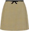 Buy (Women) MIU MIU SS21 Plaid High-Waisted Bow A-Line Casual Skirt Women Yellow Black MJD176-1YQE-F0F06