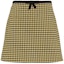 Order (Women) MIU MIU SS21 Plaid High-Waisted Bow A-Line Casual Skirt Women Yellow Black MJD176-1YQE-F0F06