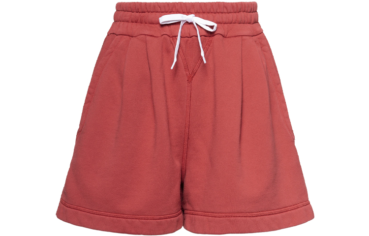 (Women) MIU MIU SS21 Red Logo Print Tie-Dye Cotton Shorts. MJP226-1IG3-F0011