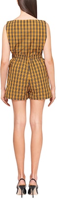 (Women) MIU MIU SS21 Yellow Gingham Elastic Waist Casual Shorts. MP1434-1YF1-F0080 Shop (Women) MIU MIU SS21 Yellow Gingham Elastic Waist Casual Shorts. MP1434-1YF1-F0080