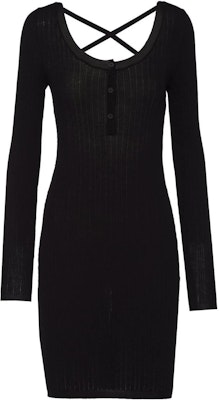 (W) MIU MIU SS22 黑色系带后背长袖迷你连衣裙 MMA73-2TNR-F0002 Buy (W) MIU MIU SS22 黑色系带后背长袖迷你连衣裙 MMA73-2TNR-F0002