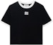 Buy (W) MIU MIU SS22 黑色Logo印花宽松圆领T恤。 MJN522-14EL-F0002