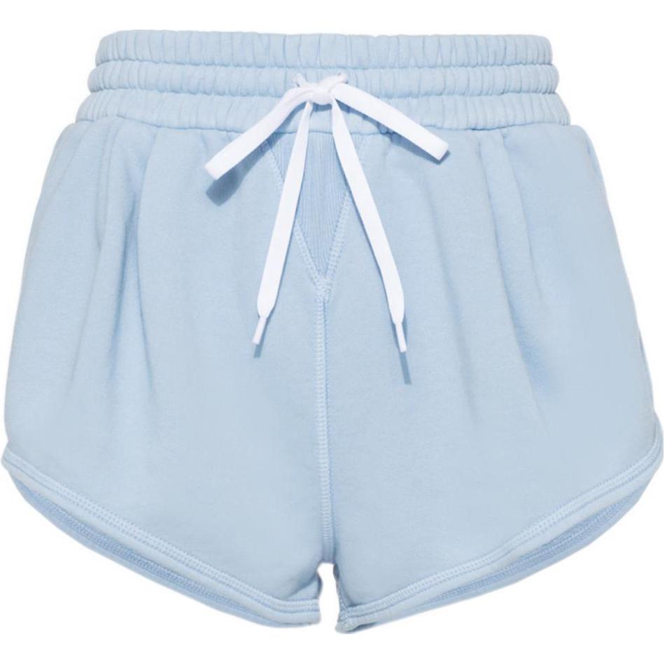(Women) MIU MIU SS22  Blue Drawstring Straight Casual Shorts. MJP225-1IG3-F0076