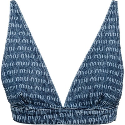 (W) MIU MIU SS22 Tank Top Denim Cetak Biru Leher V Untuk Wanita. GWT037-10DP-F0013 Buy (W) MIU MIU SS22 Tank Top Denim Cetak Biru Leher V Untuk Wanita. GWT037-10DP-F0013