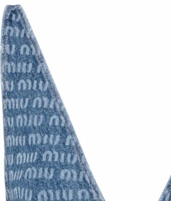 (W) MIU MIU SS22 Tank Top Denim Cetak Biru Leher V Untuk Wanita. GWT037-10DP-F0013 Details for (W) MIU MIU SS22 Tank Top Denim Cetak Biru Leher V Untuk Wanita. GWT037-10DP-F0013