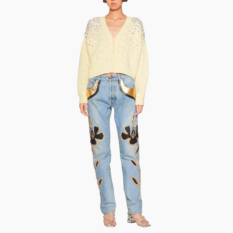 Lookbook (W) MIU MIU SS22 羊绒针织毛衣 奶油色 MMF588-10XK-F0061