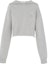 Buy (Women) MIU MIU SS22 Grey Embroidered Letter Long-Sleeve Sweatshirt. MJL868-102J-F0031