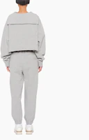 Shop (Women) MIU MIU SS22 Grey Embroidered Letter Long-Sleeve Sweatshirt. MJL868-102J-F0031