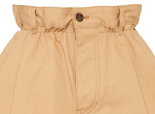 (Women) MIU MIU SS22 Khaki Cotton Twill Loose Shorts MP1377-672-F0151 Sizing (Women) MIU MIU SS22 Khaki Cotton Twill Loose Shorts MP1377-672-F0151