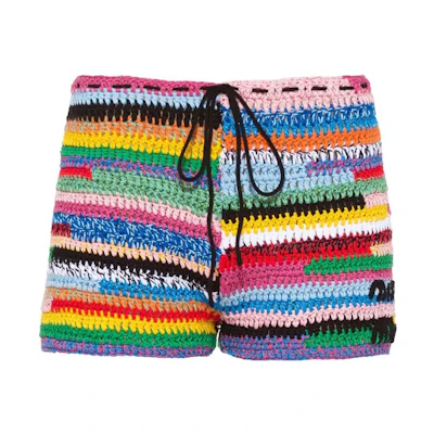 (Women) MIU MIU SS22 Multicolor Knit Shorts MMP173-10OA-F0055