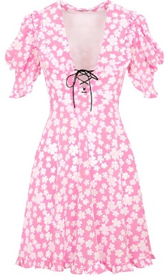 (W) MIU MIU SS22 粉色花卉短袖连衣裙 MF4527-10MA-F0ODQ Buy (W) MIU MIU SS22 粉色花卉短袖连衣裙 MF4527-10MA-F0ODQ