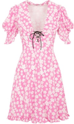 (W) MIU MIU SS22 粉色花卉短袖连衣裙 MF4527-10MA-F0ODQ Order (W) MIU MIU SS22 粉色花卉短袖连衣裙 MF4527-10MA-F0ODQ