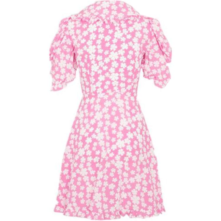 Lookbook (W) MIU MIU SS22 粉色花卉短袖连衣裙 MF4527-10MA-F0ODQ