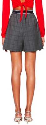 (Women) MIU MIU SS22 Plaid Bermuda Casual Shorts Slate Gray. MP1547-10KS-F0480 Shop (Women) MIU MIU SS22 Plaid Bermuda Casual Shorts Slate Gray. MP1547-10KS-F0480