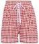 Order (Women) MIU MIU SS22 Red Plaid Cotton Shorts with Logo Print. MJP271-10OP-F0976