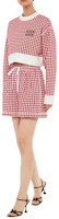 Lookbook (W) MIU MIU SS22 紅色格紋棉質短褲附logo印花 MJP271-10OP-F0976