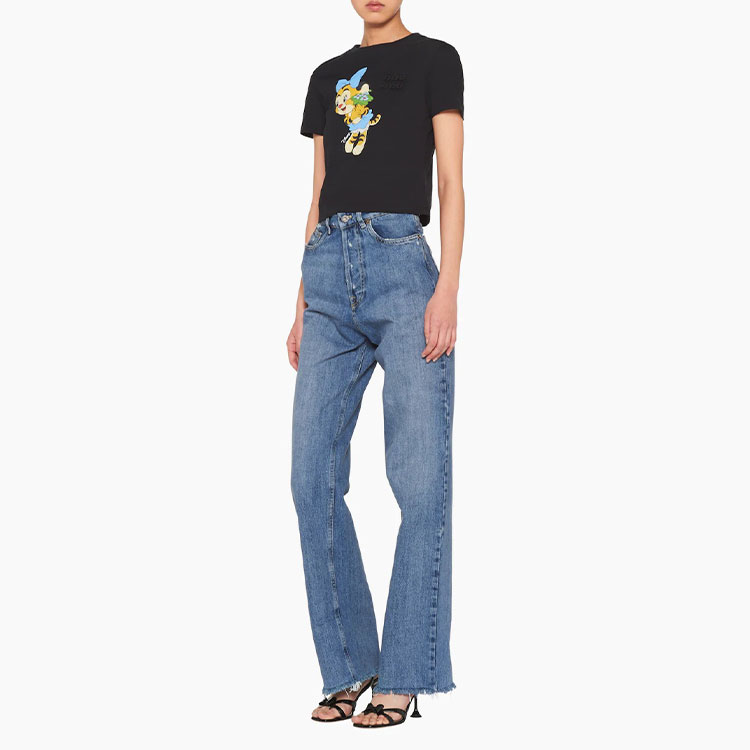 Purchase (W) MIU MIU SS22 Kaos Pullover Motif Harimau Hitam. MJN380-102H-F0K37