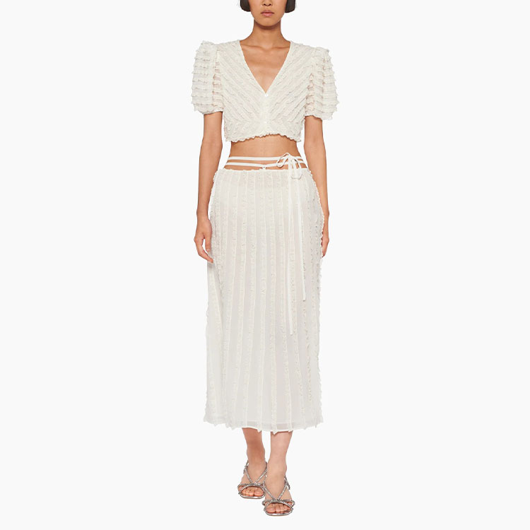 Lookbook (W) MIU MIU SS22 白色蕾絲防曬襯衫 MK1631-881-F0009