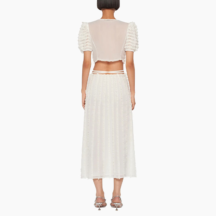 Shop (W) MIU MIU SS22 白色蕾絲防曬襯衫 MK1631-881-F0009