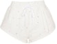 Order (Women) MIU MIU SS22 White Logo Print Drawstring Casual Shorts. MJP225-1ZFR-F0009