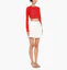 Purchase (Women) MIU MIU SS22 White Straight Casual Shorts with Logo Embroidery. MJP274-H39-F0009