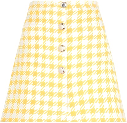 (W) MIU MIU SS22 黄色格纹迷你裙休闲穿搭 MG1739GRV-F0010 Buy (W) MIU MIU SS22 黄色格纹迷你裙休闲穿搭 MG1739GRV-F0010